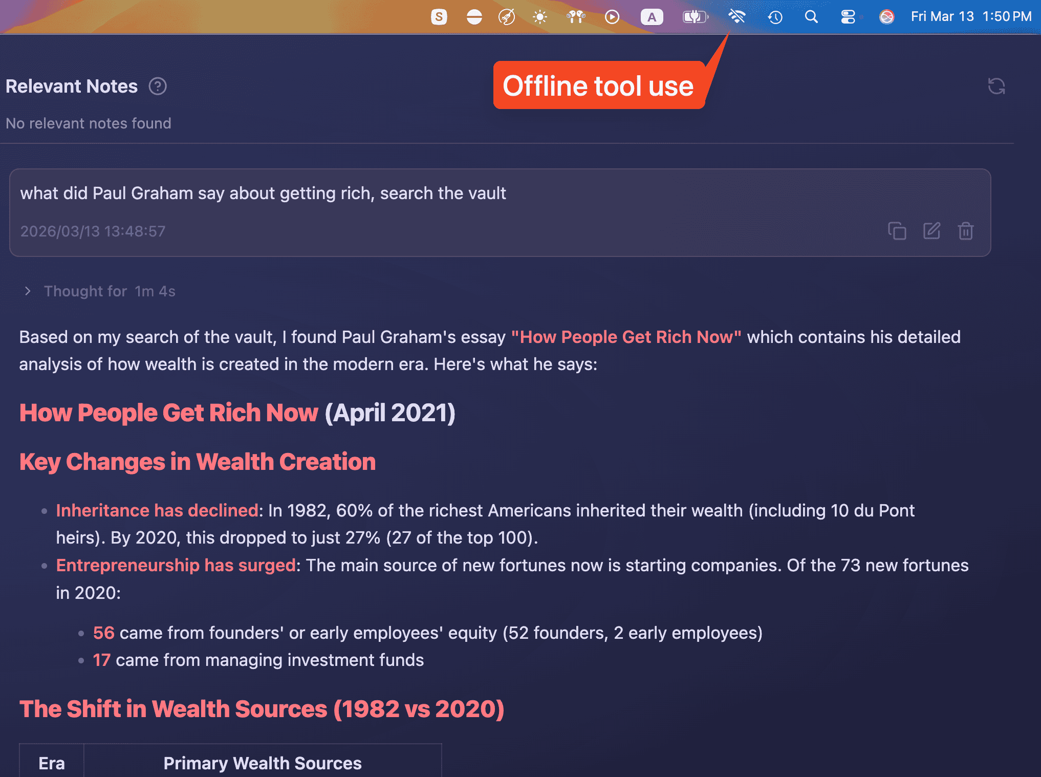 Copilot connected to a local self-hosted model