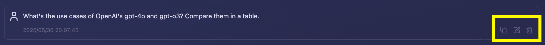 User Message Buttons